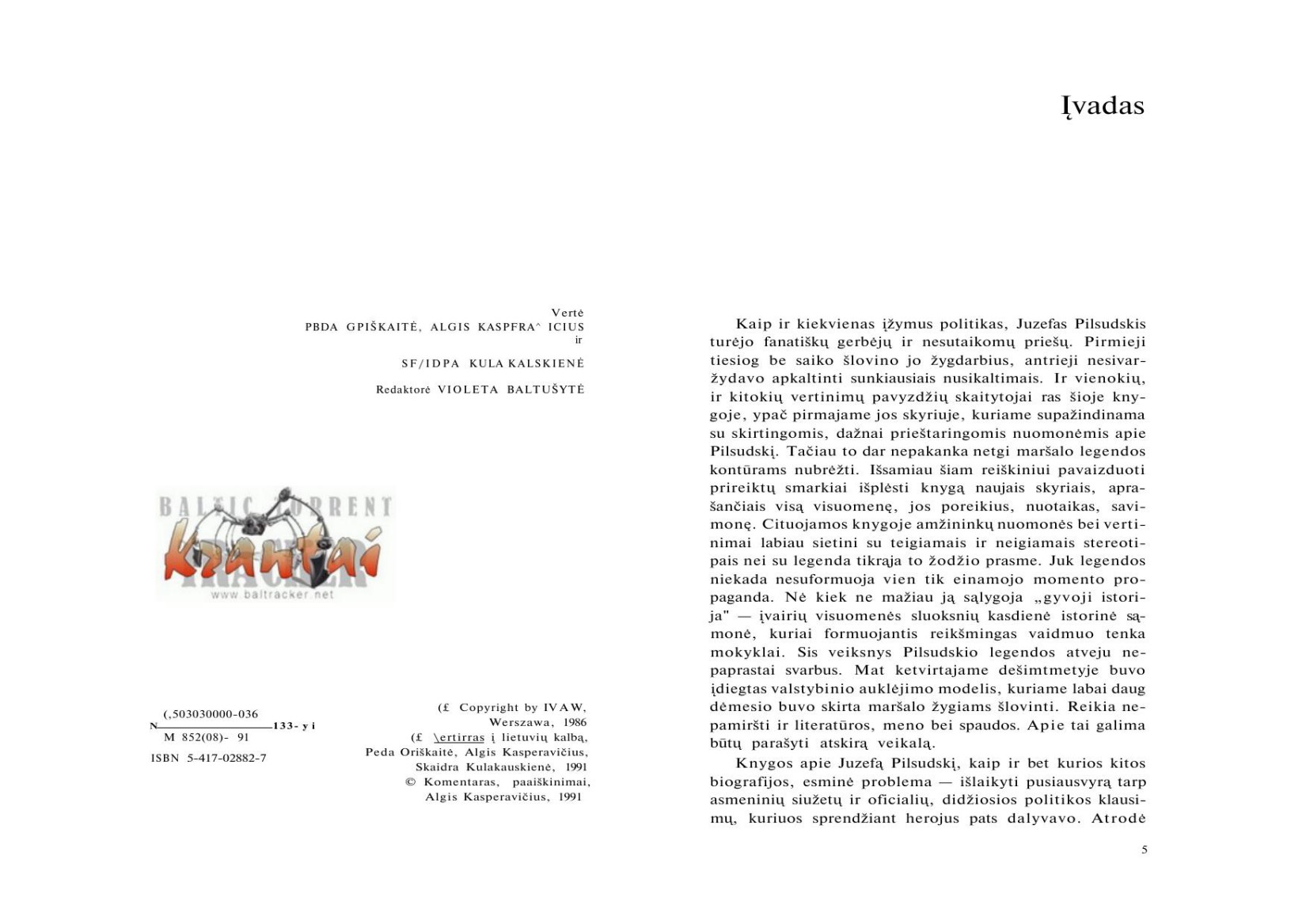 D.Nalenc.T.Nalencius.-.Juzefas.Pilsudckis.1991-krantai