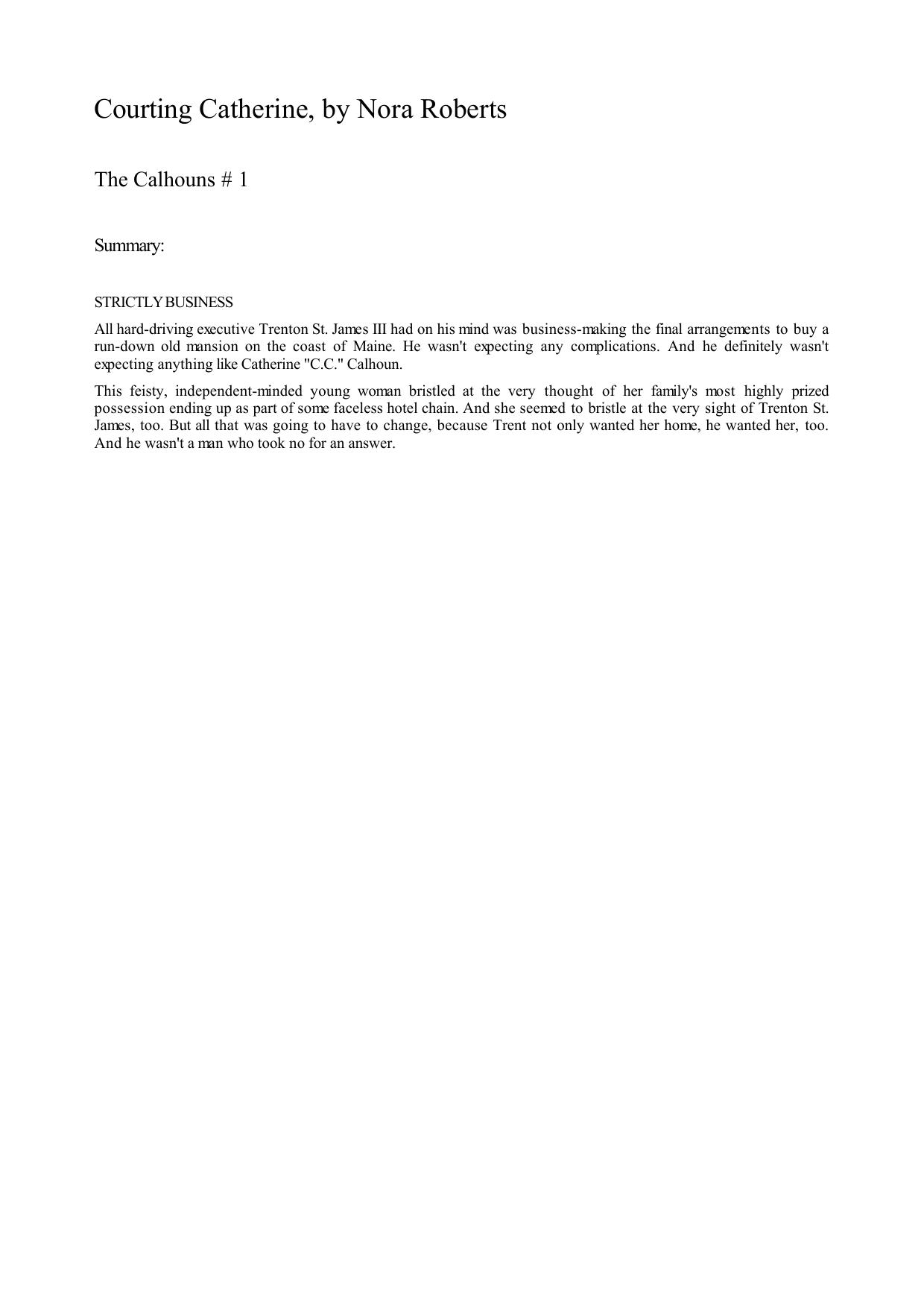 Nora Roberts - Calhoun Women 01