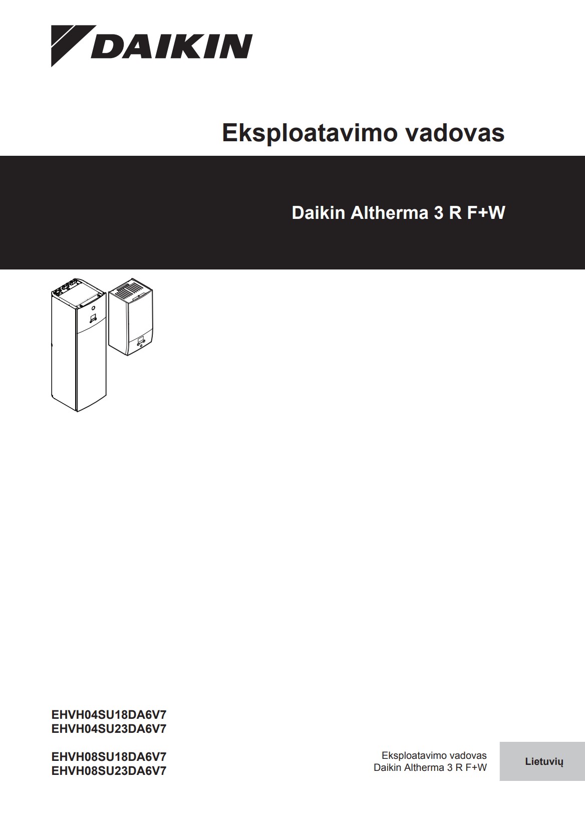 Operation manuals