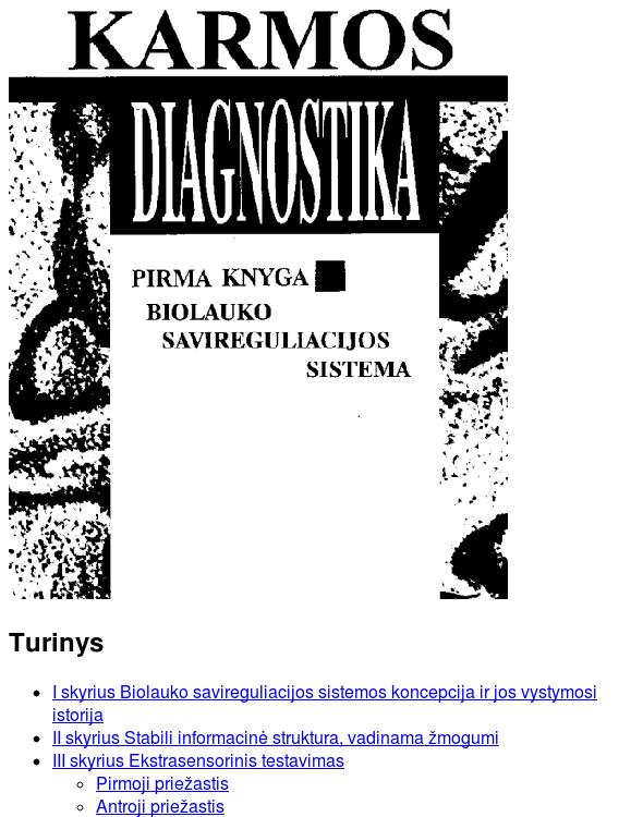 Karmos diagnostika - Biolauko savireguliacijos sistema