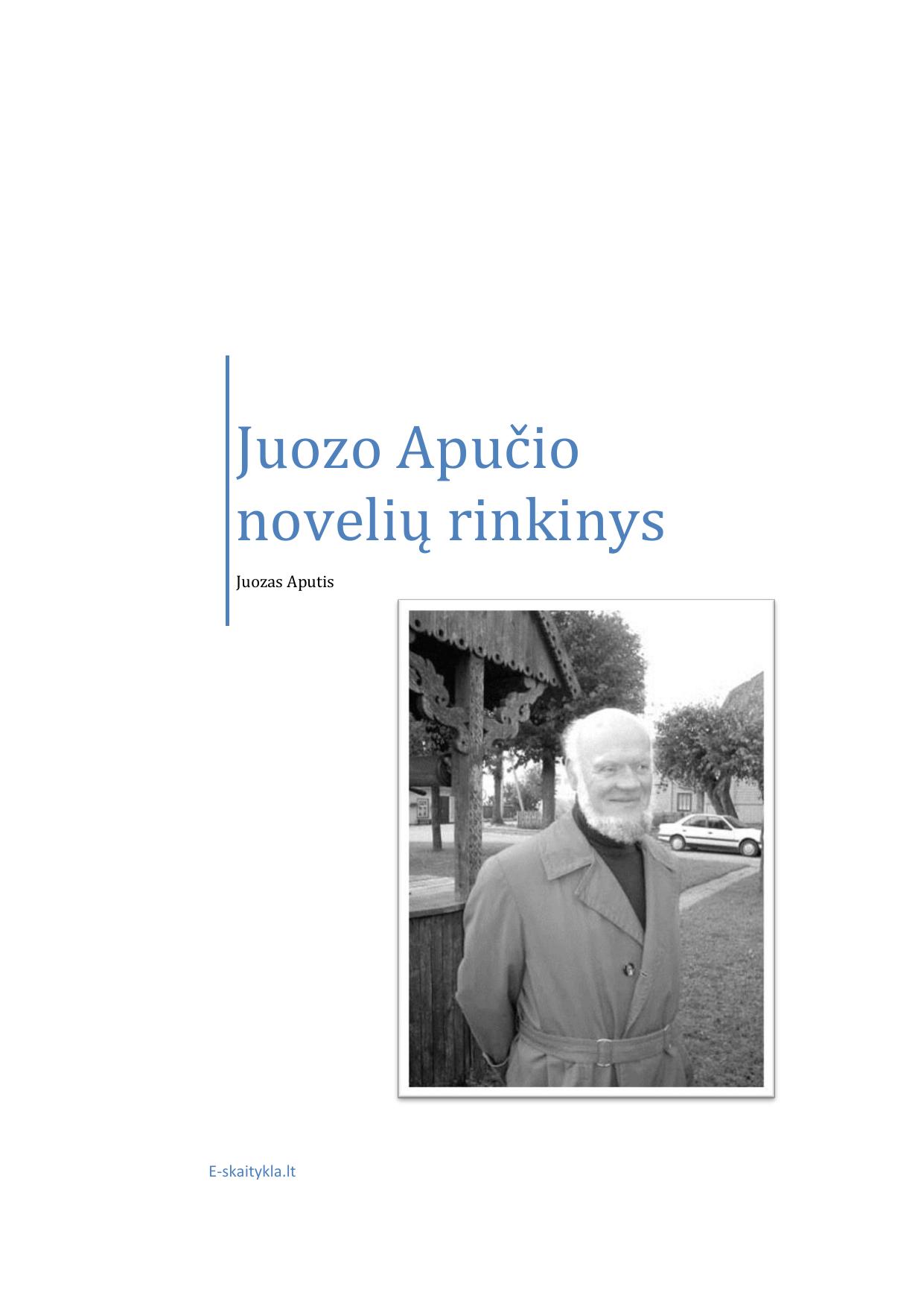 Juozo Apučio novelių rinkinys