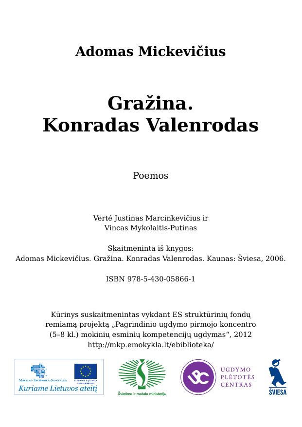 Gražina. Konradas Valenrodas
