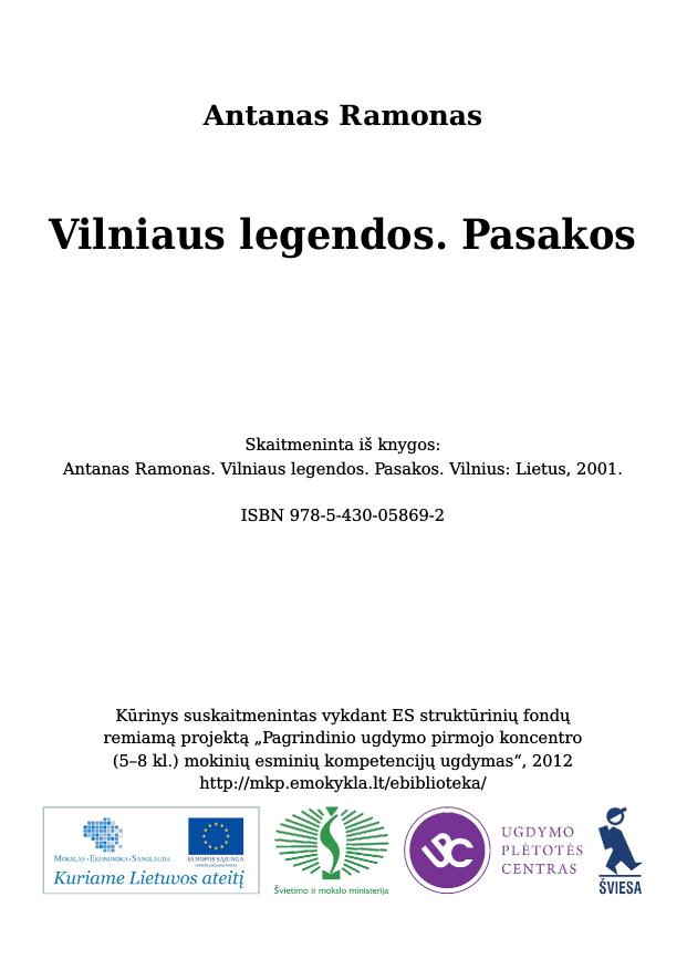 Vilniaus legendos. Pasakos
