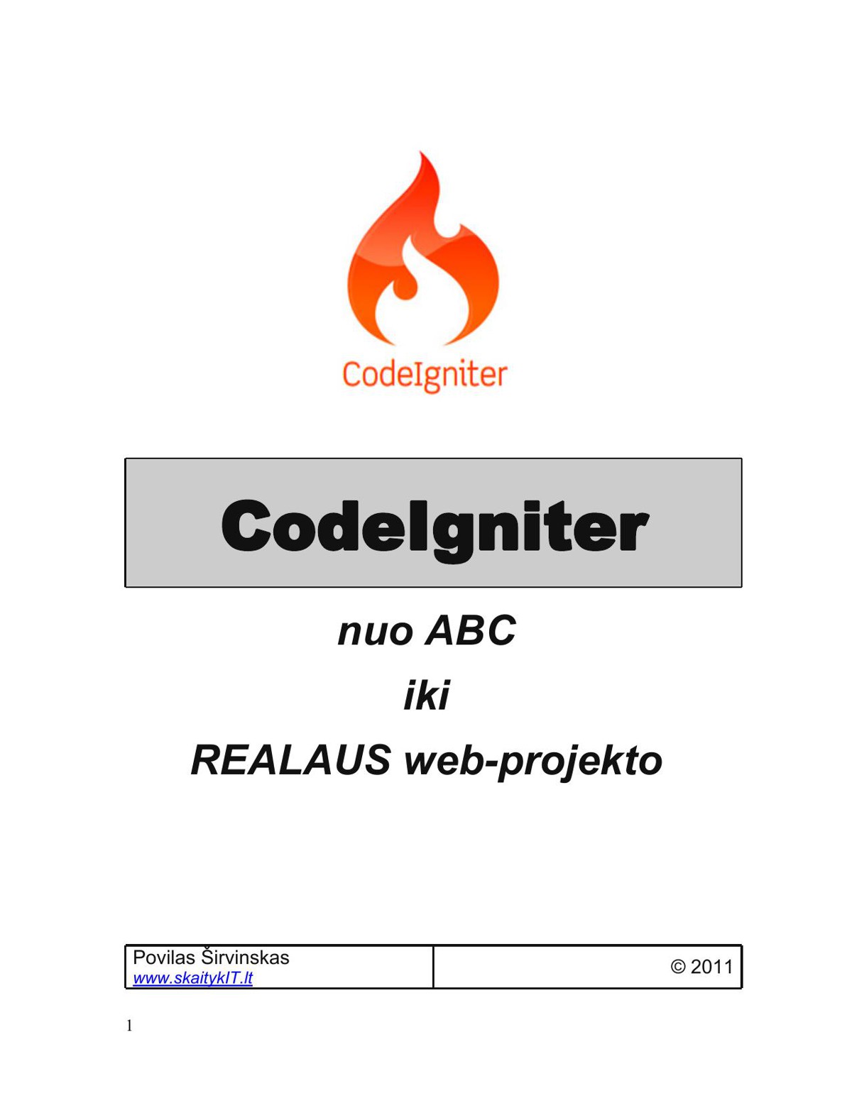 CodeIgniter knyga