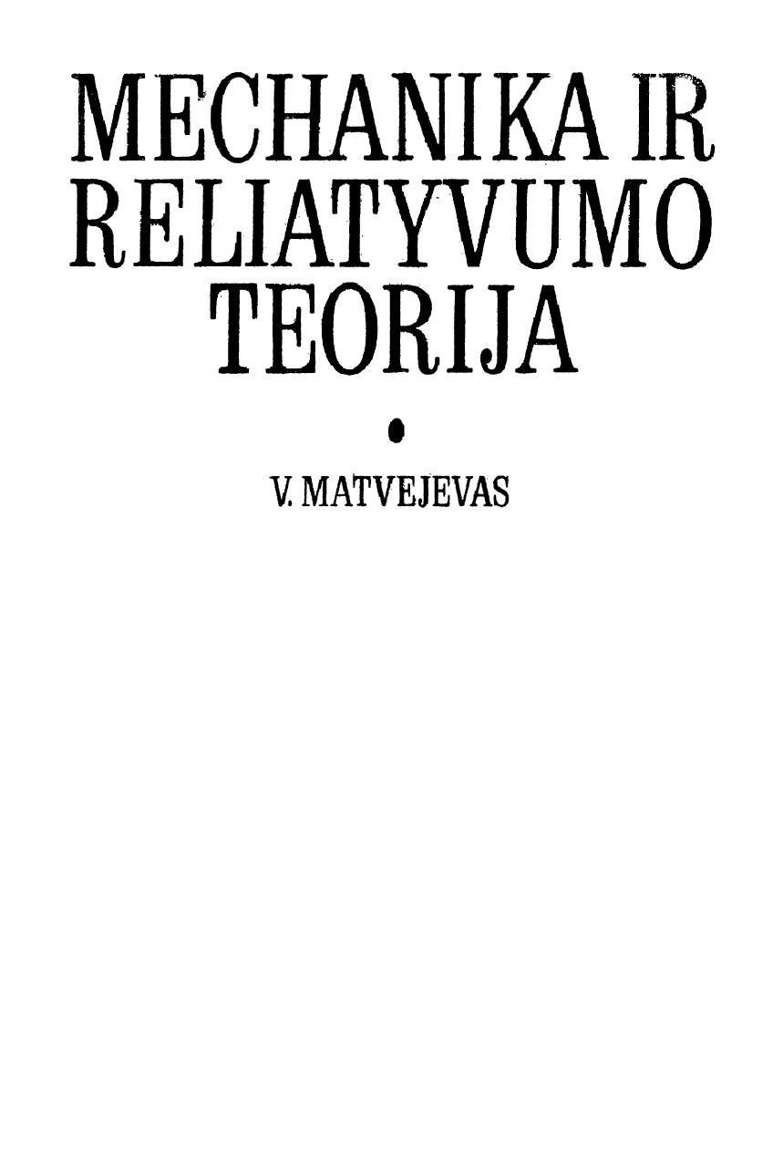 Mechanika ir reliatyvumo teorija
