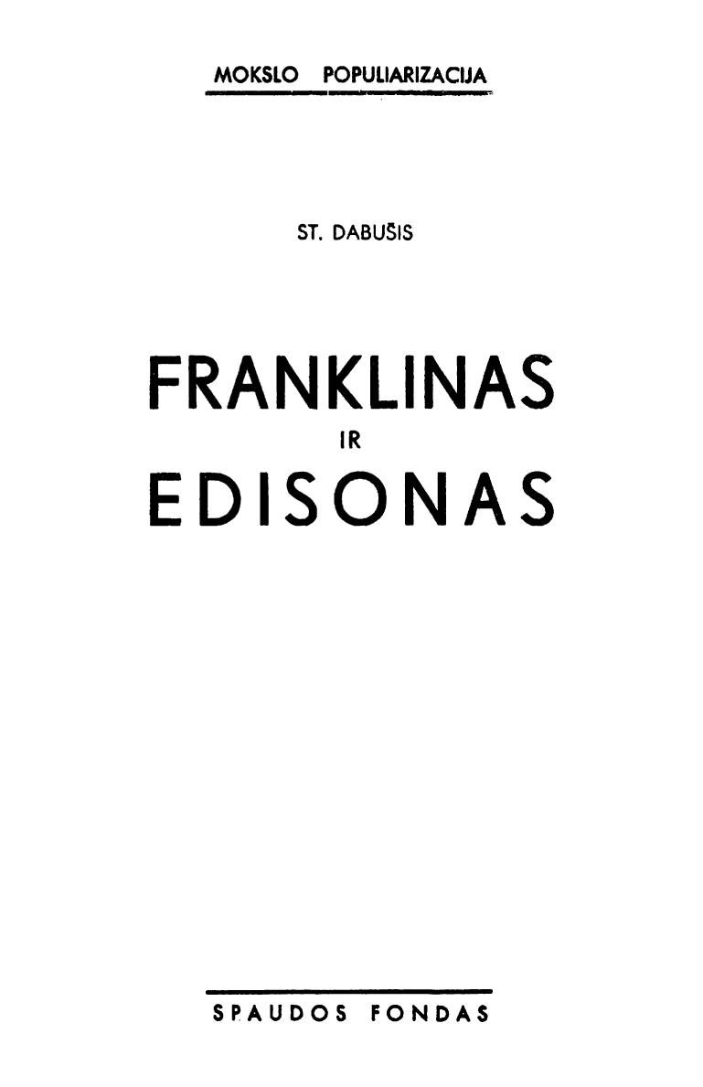 Franklinas ir Edisonas
