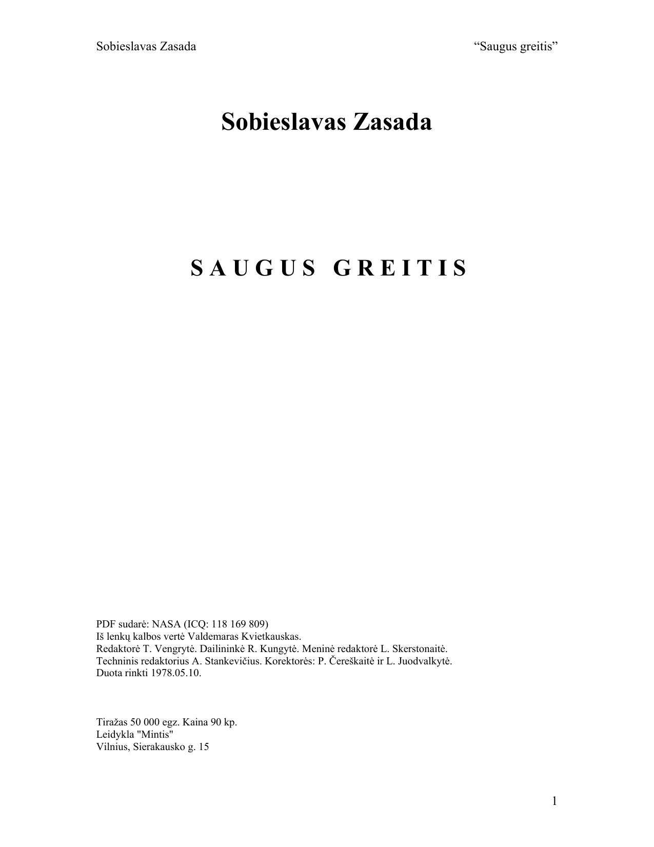 Microsoft Word - Sobieslavas Zasada - Saugus Greitis.doc