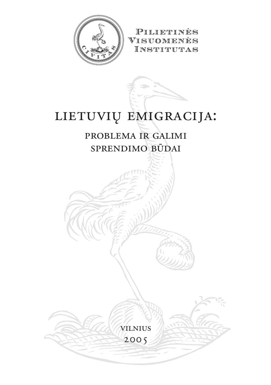 Lietuvių emigracija: problema ir galimi sprendimo būdai