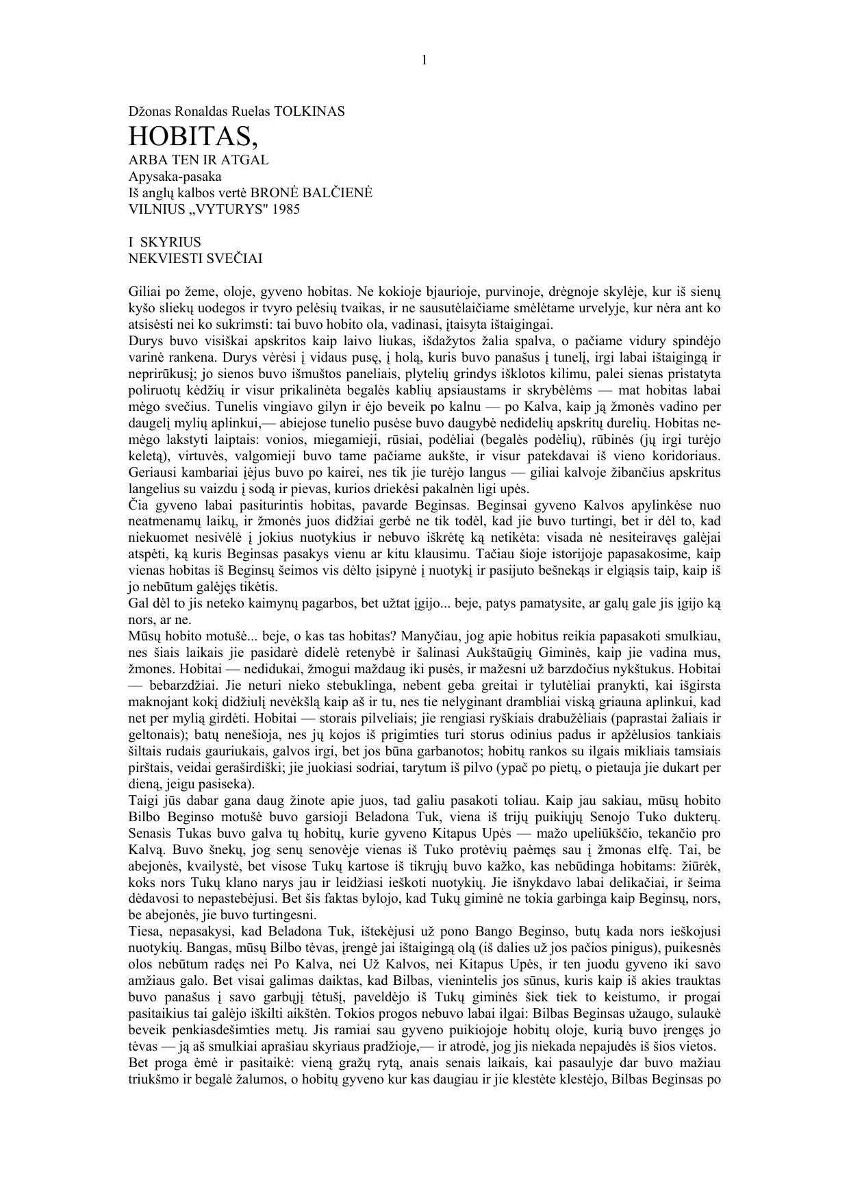 Džonas Ronaldas Ruelas TOLKINAS