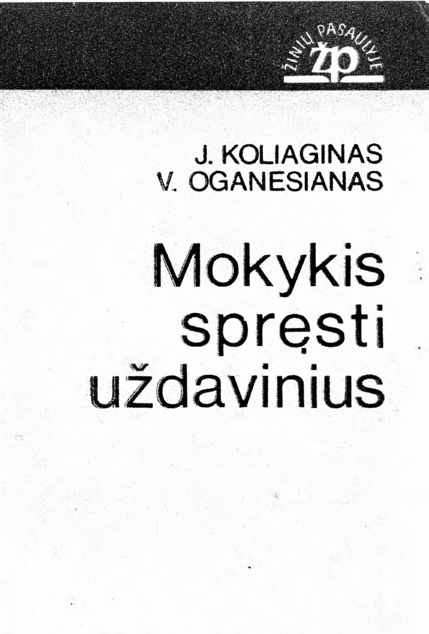 Mokykis spręsti uždavinius