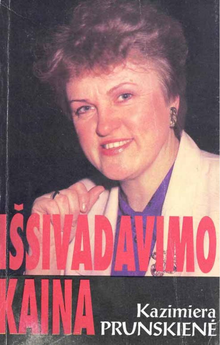 Kazimiera.Prunskiene.-.Issivadavimo.kaina.1993.LT