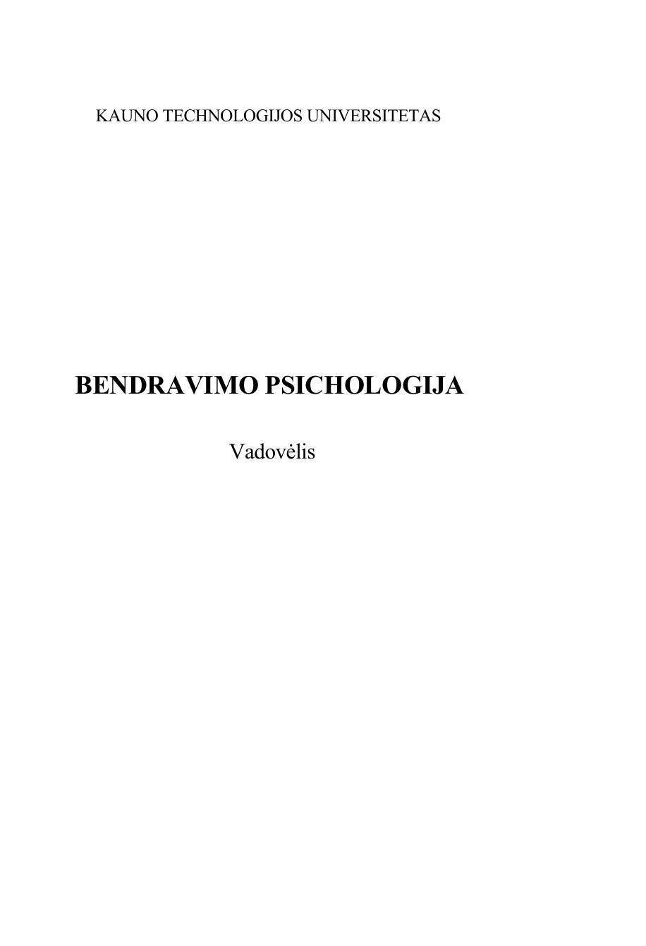 Bendravimo psichologija