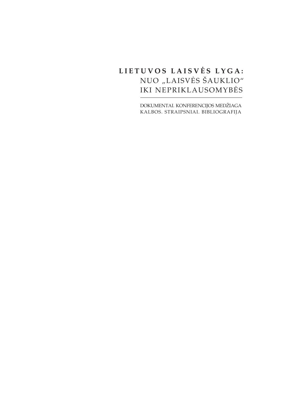 Lietuvos laisvės lyga