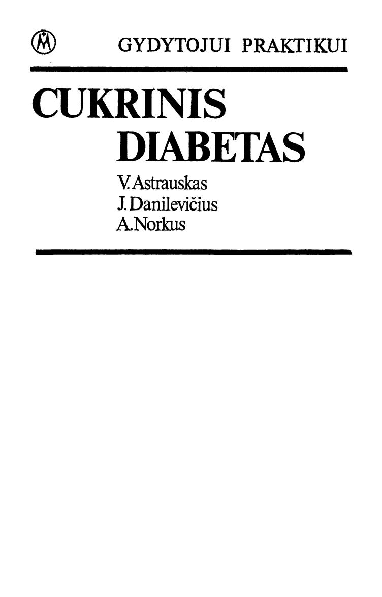Cukrinis Diabetas