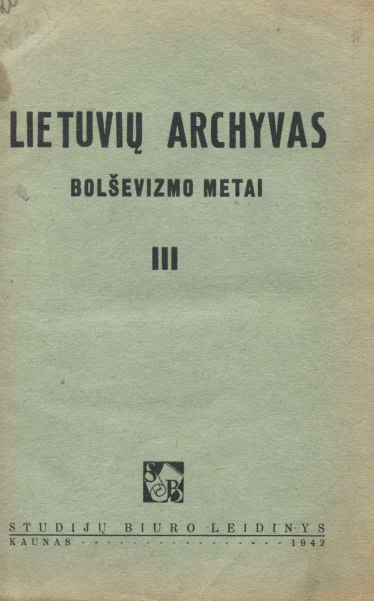 Bolševizmo metai III
