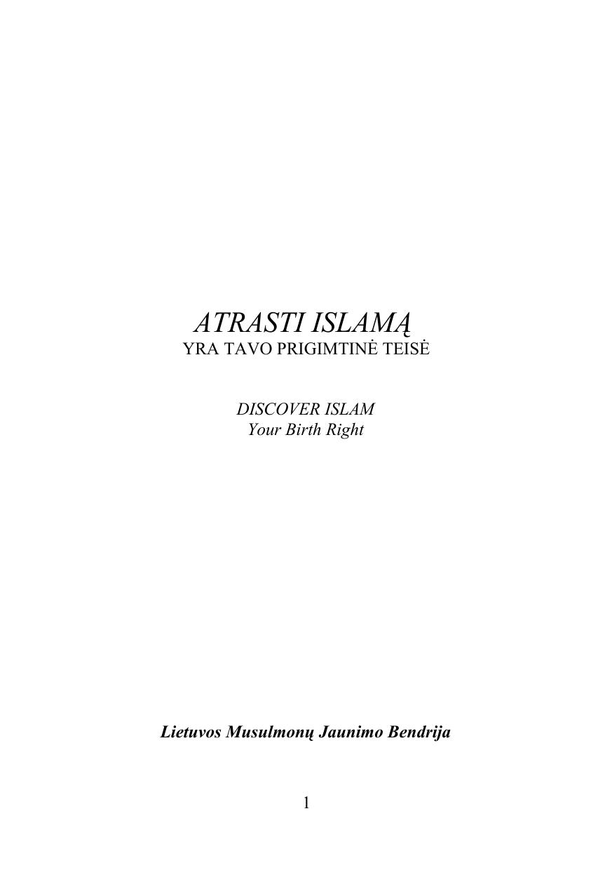 ATRASTI ISLAMĄ