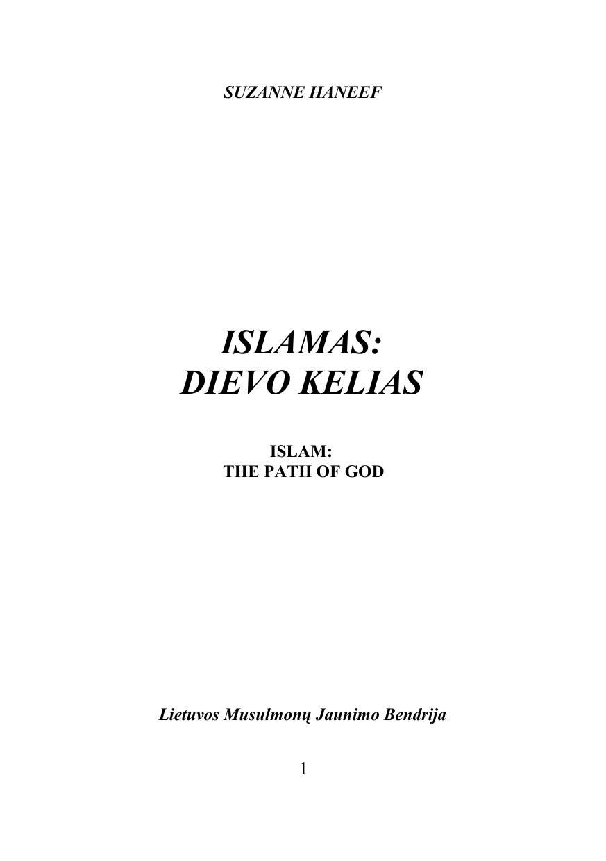 ISLAMAS: DIEVO KELIAS